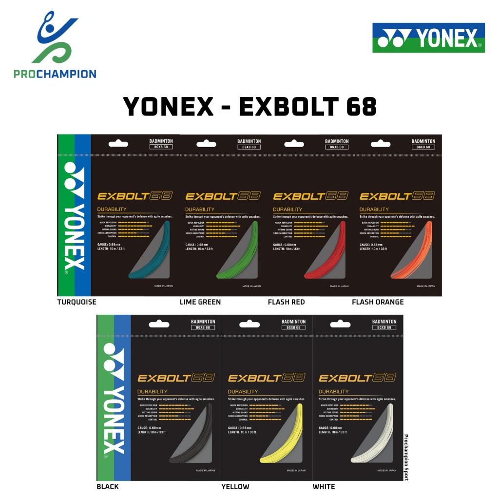 สายแบดมินตัน YONEX Exbolt 68 Series