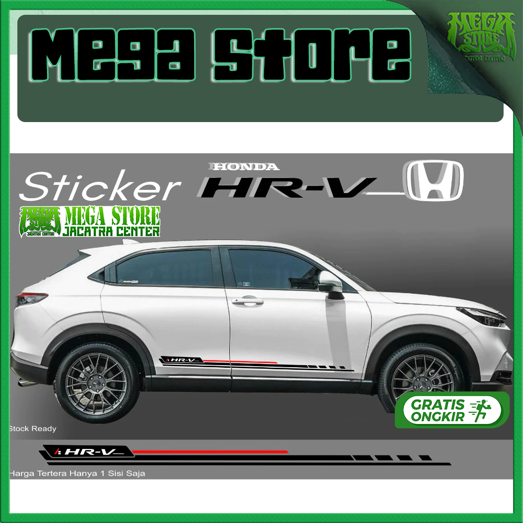 MEGASTORES สติ๊กเกอร์ Honda HRV 2023 อุปกรณ์เสริม Honda HRV 2023