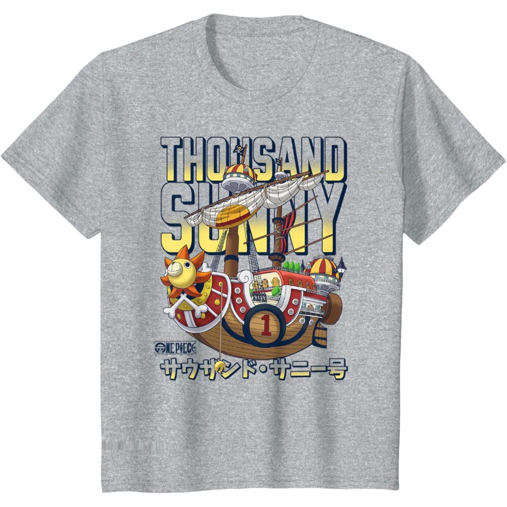 เสื้อยืด One Piece Anime Thousand Sunny Pirate Ship