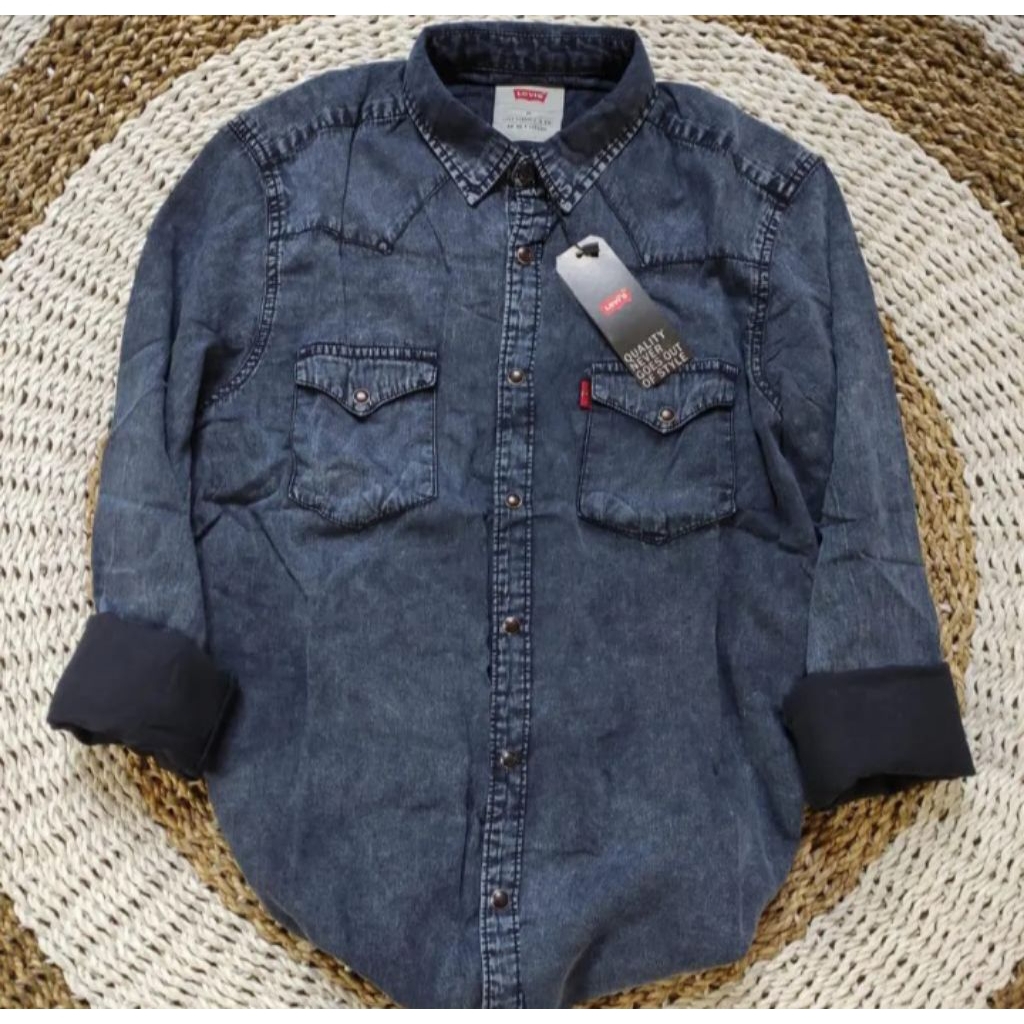 KEMEJA LONG DENIM SHIRT/เสื้อยีนส์ผู้หญิง/DENIM SHIRT/เสื้อนําเข้า
