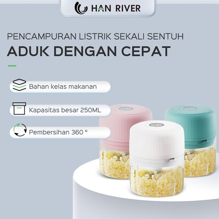 Han River Mini Chopper Blender 250ml แบบพกพา || Han River Portable Mini Chopper 250ml ใช้งานง่าย