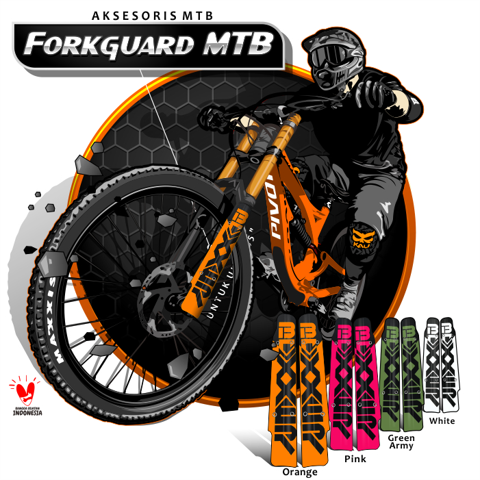 พิเศษ SIMPLE MOTIF BOXER/FORK GUARD / อุปกรณ์เสริม MTB / SHOCK PROTECTOR สําหรับจักรยาน MTB