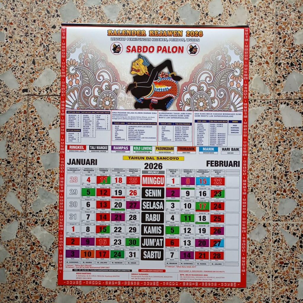 JAVANESE CALENDAR 2026 Sabdo Palon JAVANESE CALENDAR JAVANESE DATE
