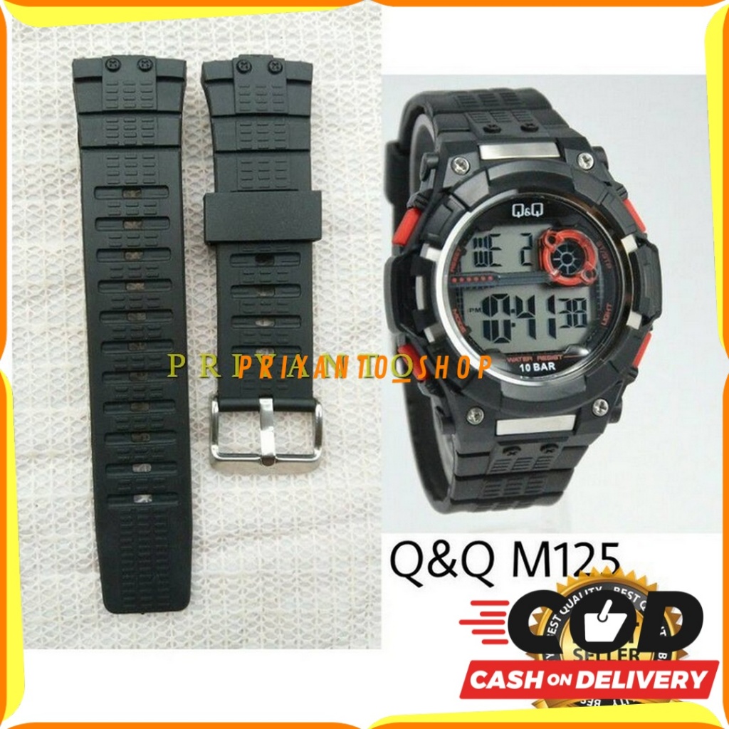QNQ Q&Q QQ M125 RUBBER WATCH STRAP QQ Q&Q M125