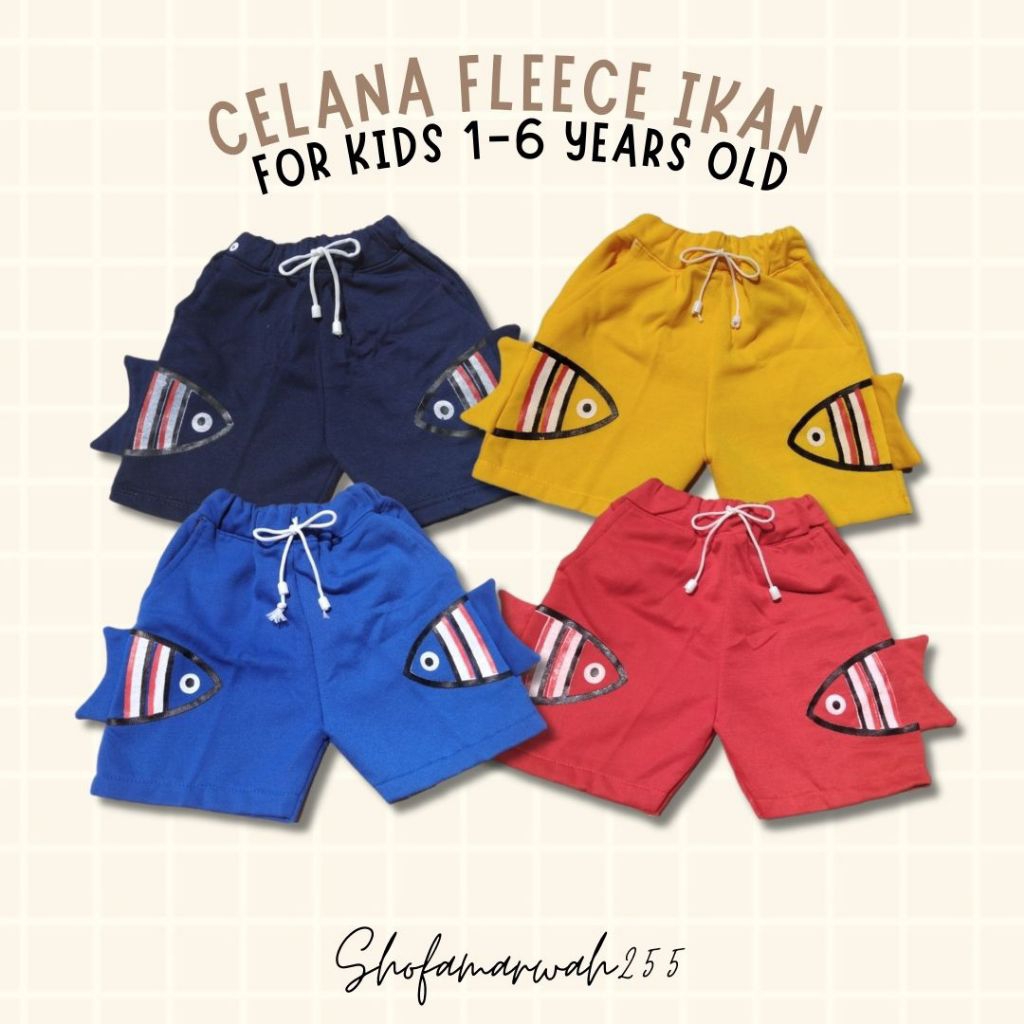 CHILDRENS SHORTS FISH PANTS SHORTS CASUAL PANTS DAILY PANTS CFISH