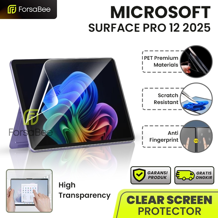 LAYAR FORSABEE - ป้องกันรอยขีดข่วนสําหรับ Microsoft Surface Pro 12 นิ้ว 2025 Copilot PC แท็บเล็ตป้อง