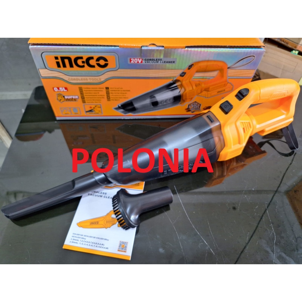 INGCO CVLI เครื่องดูดฝุ่นไร้สาย 20V201261 VACUUM DUST SUCTION UNIT พร้อม MEDAN เท่านั้น
