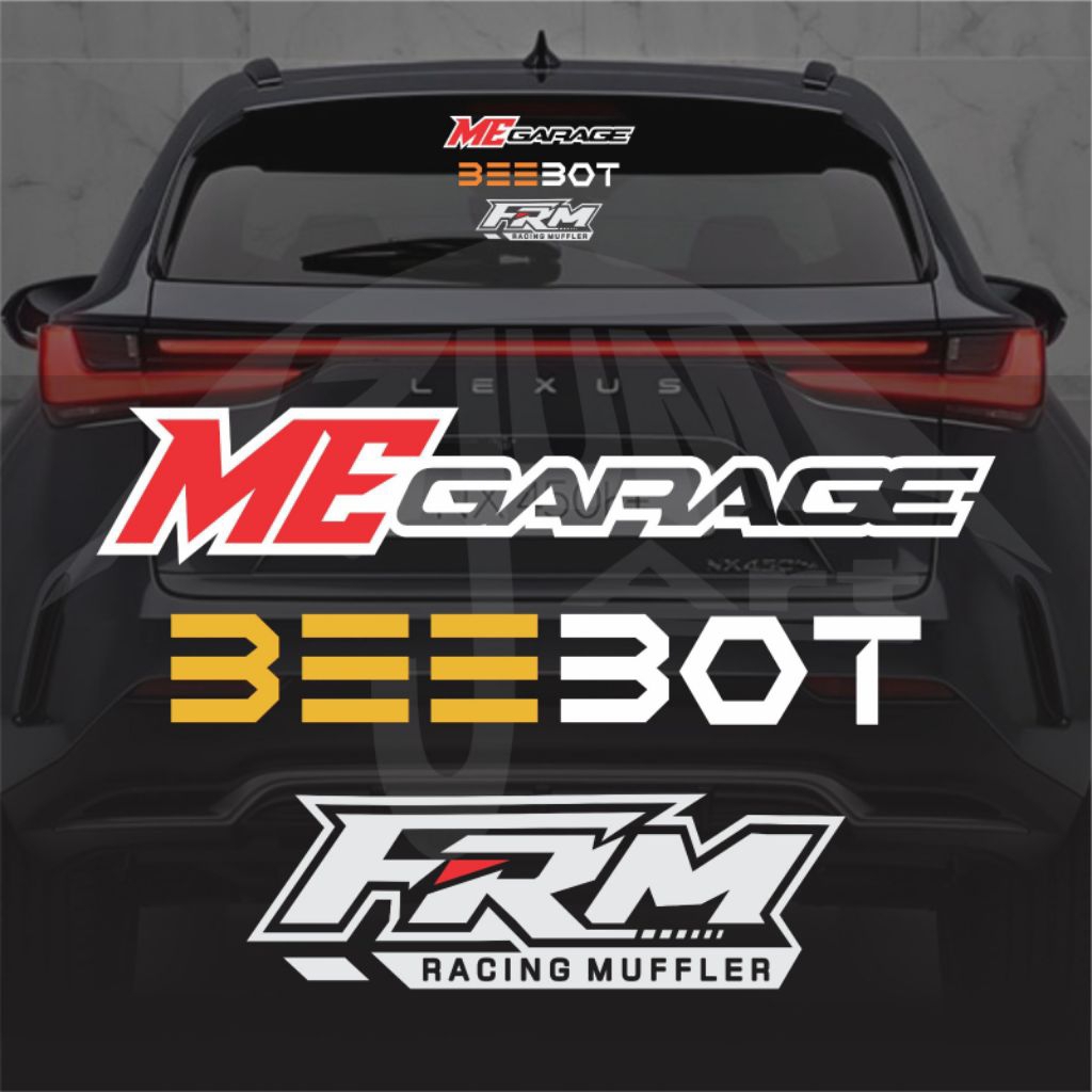 สติ๊กเกอร์ตัด 1 ชุดสําหรับ ME GARAGE-BEEBOT-FRM RACING MUFFLER CARS