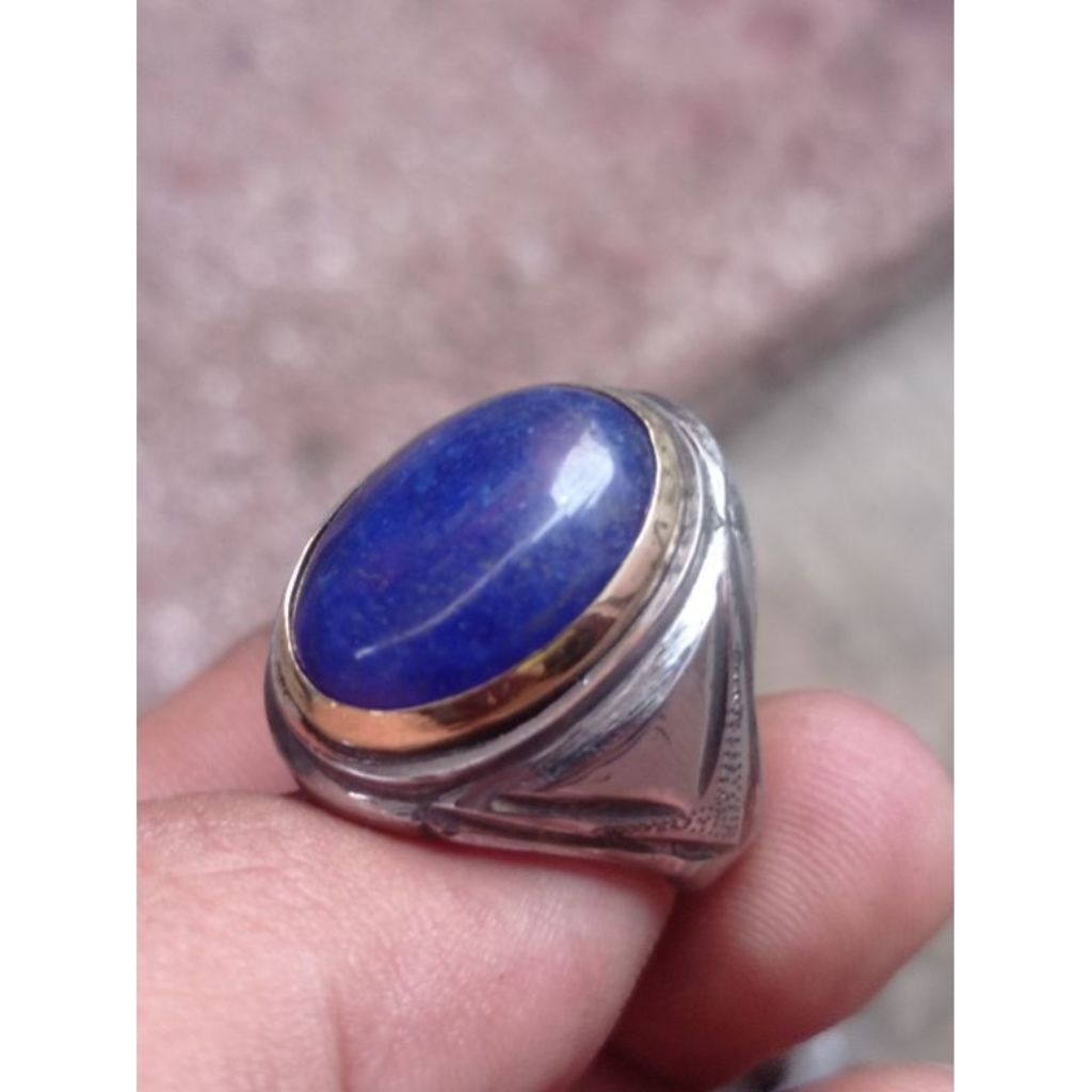 แหวนหินgiox สีน้ําเงิน mizone mban monel ฝัง