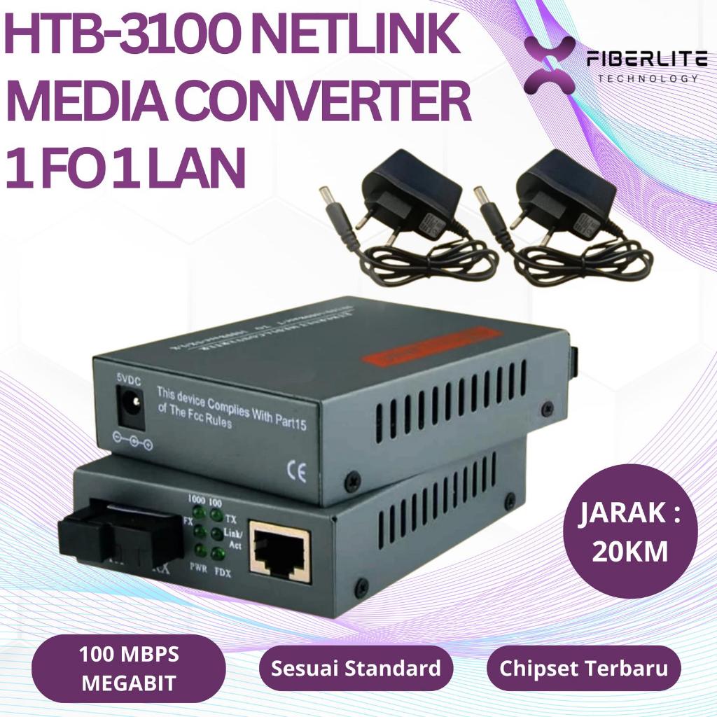 HTB 3100 NETLINK HTB-3100 Media Converter ไฟเบอร์ออปติก 25KM 10/100Mbps Netlink HTB 3100 Singlemode