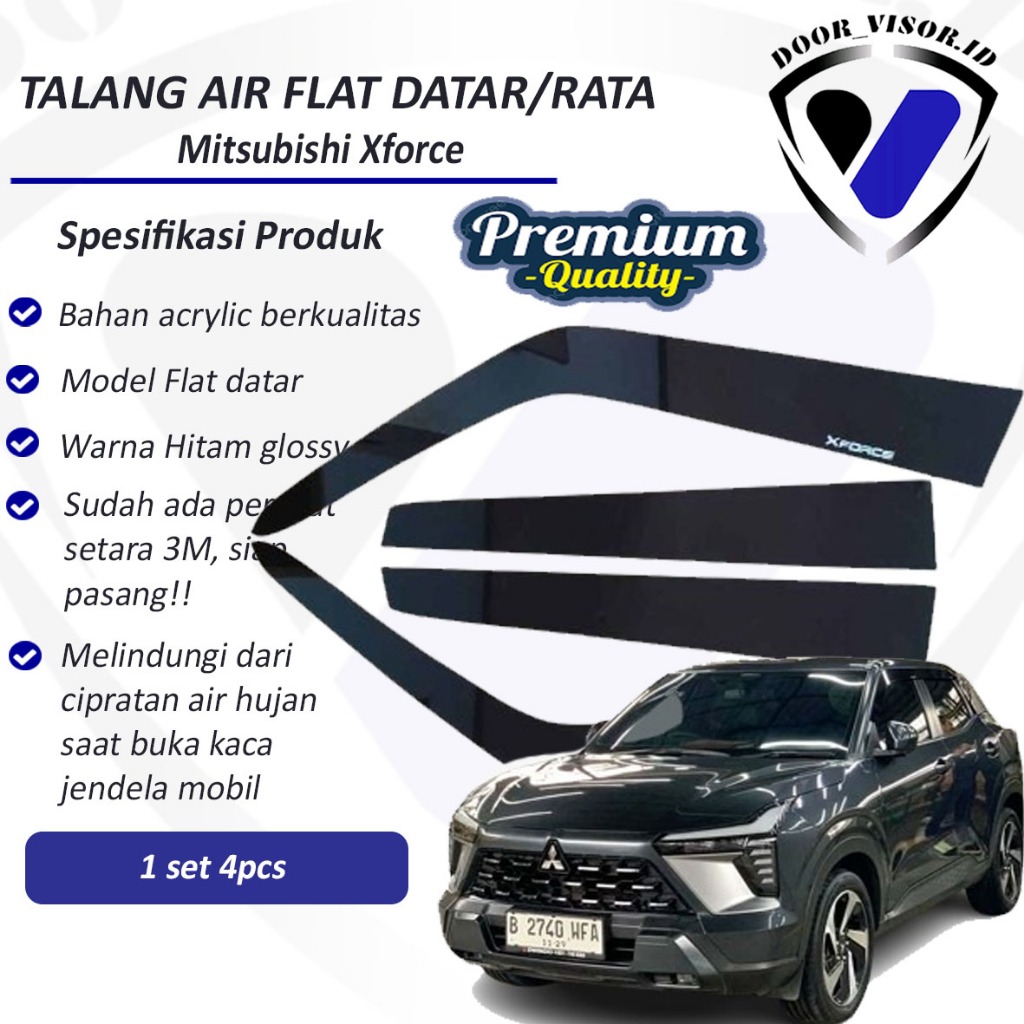 รางน้ํารถ Mitsubishi Xforce 2023-2025 Premium Quality 4 ประตู