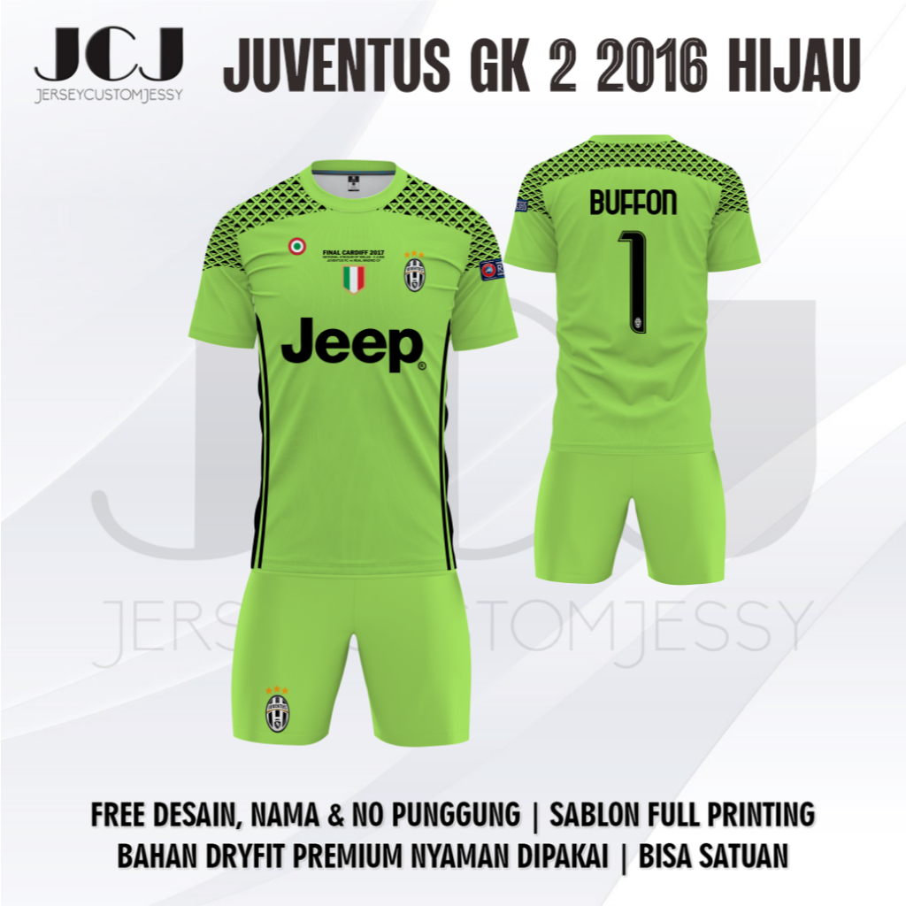 CH JUVENTUS GK 2 2016 SHORT Design เสื้อฟุตบอลฟรี - เสื้อเจอร์ซีย์แบบกําหนดเองพร้อมชื่อของคุณเอง