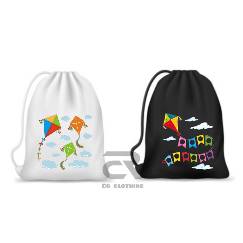 STRING BAG KITE BAG UNISEX CHILDRENS BAG KITE BAG