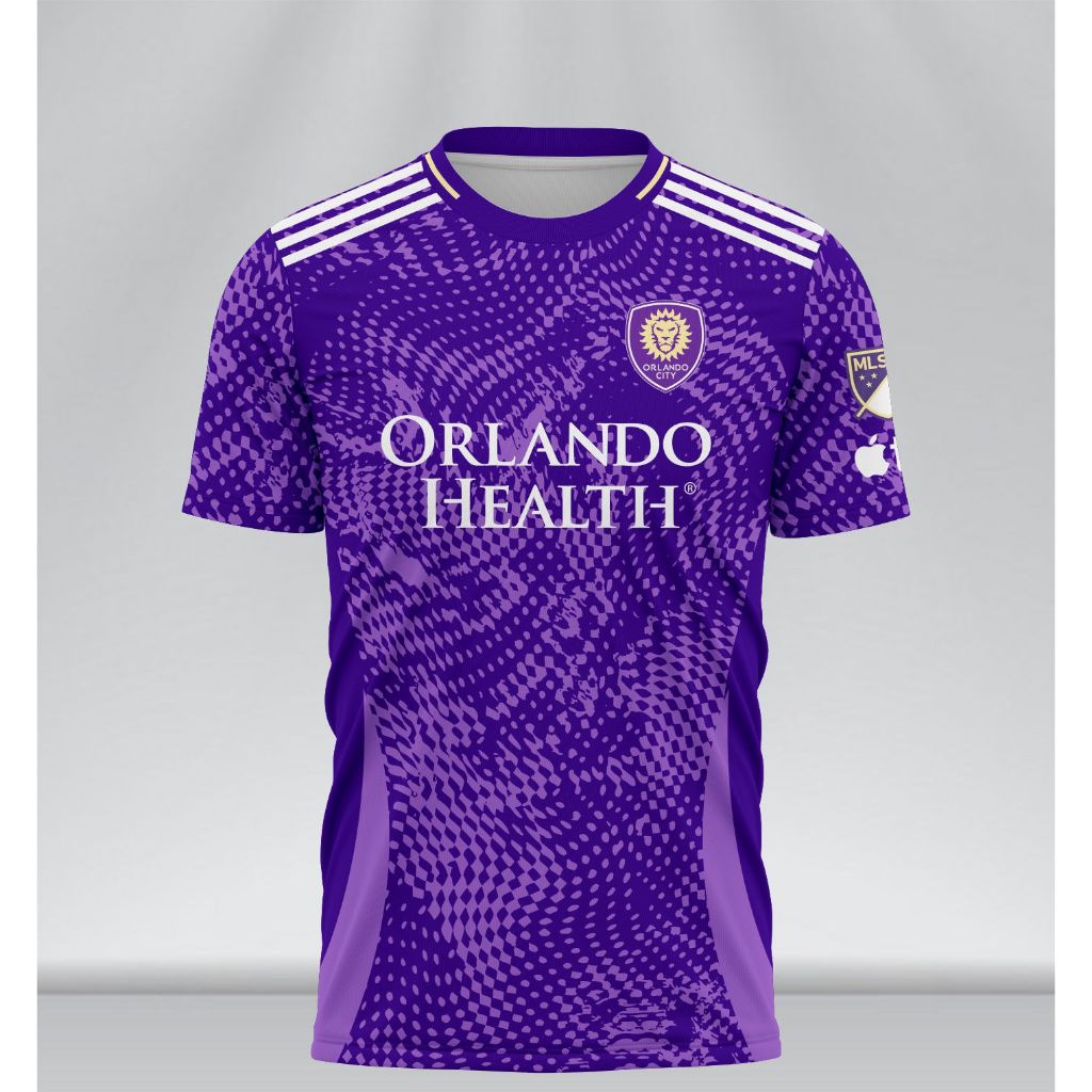 Orlando City Home 2025 เสื้อแข่งพิมพ์ลายเต็ม