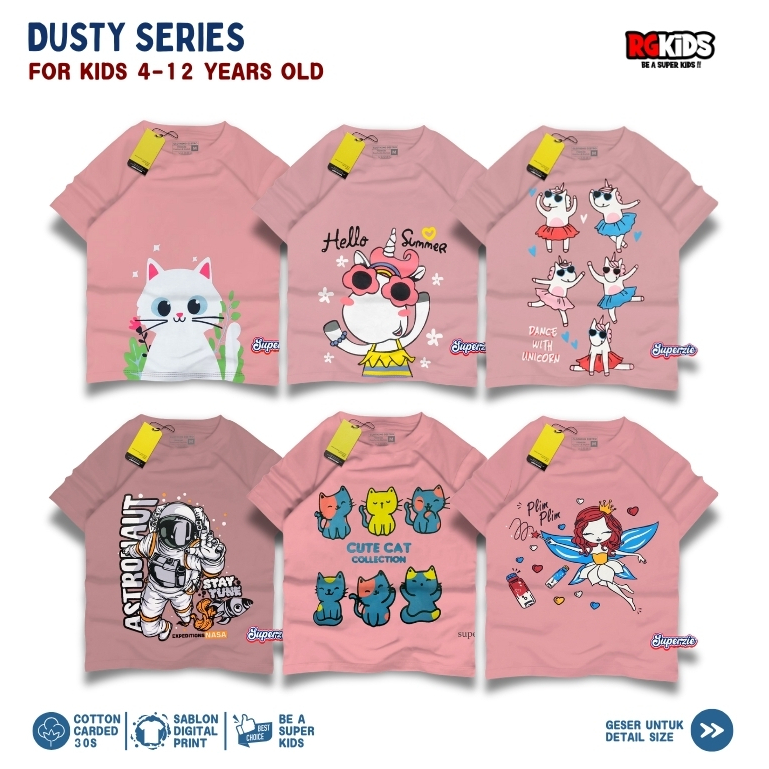 Ozil เครื่องแต่งกาย Distro Plimplim CutCat เสื้อยืดเด็ก 4-12 ปีการพิมพ์หน้าจอ Plastisol