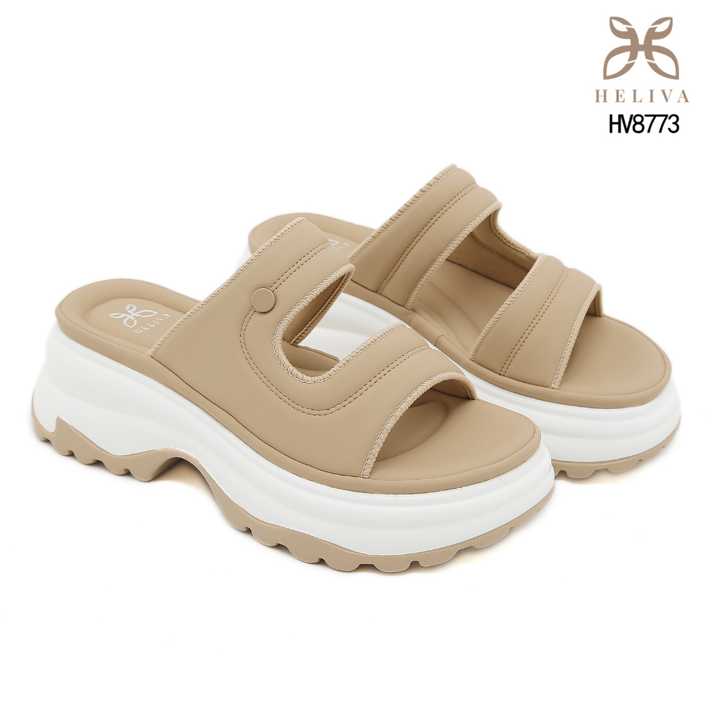 B300 FS Heliva Lucy รองเท้าแตะผู้หญิงมีสไตล์ให้ความรู้สึกนุ่มและหนา 6 ซม.HV8773