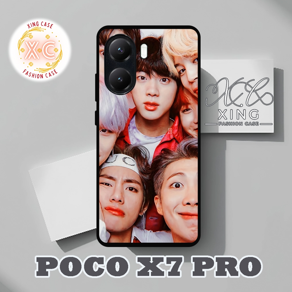 |KP01| XING CASE POCO X7 PRO| แก้ว EFFECT | เคส HP SOFTCASE แบบกําหนดเอง | เคส HP คุณภาพ HD REALPICT