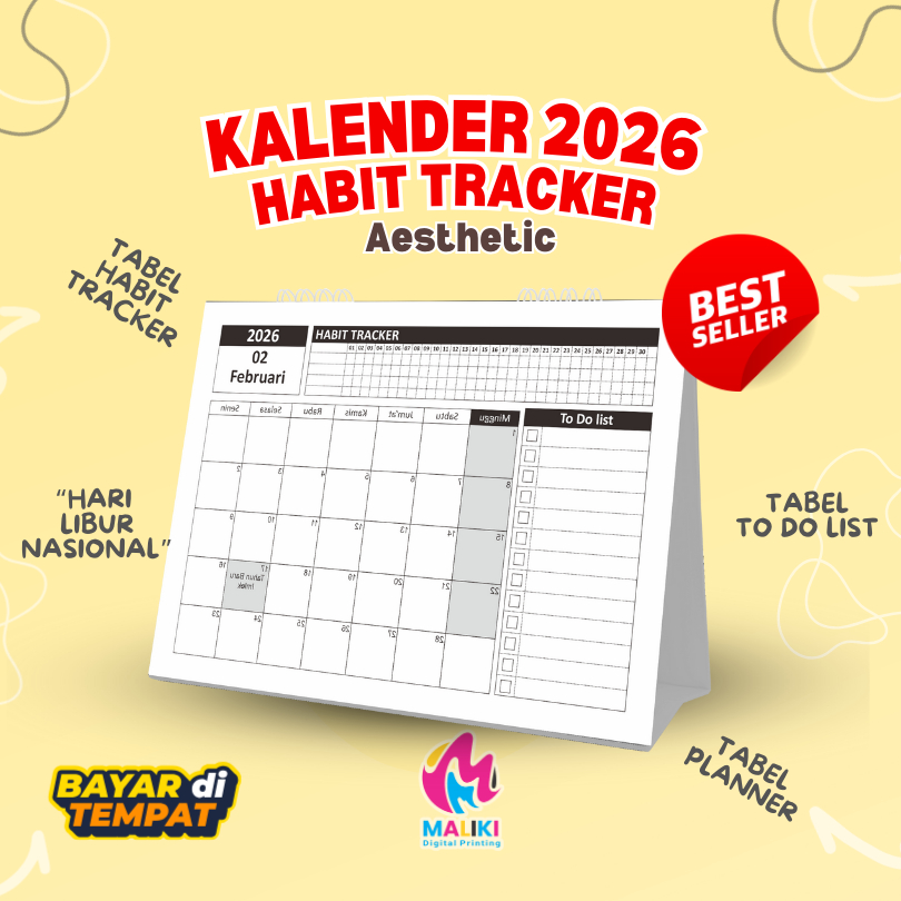 2026 HABIT TRACKER CALENDAR – ความงามและการทํางาน