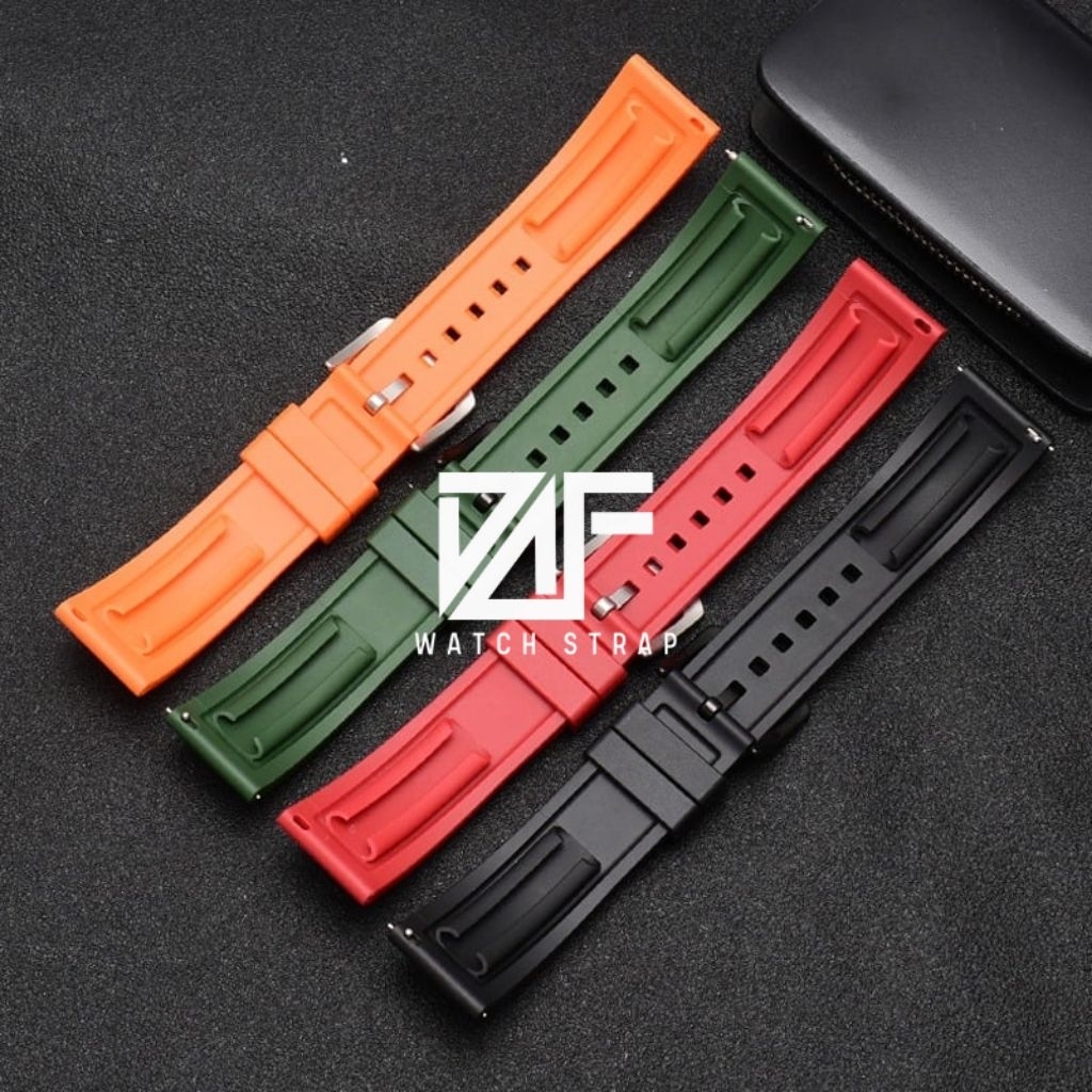 20MM 22MM รุ่นใหม่ CURVED WATCH STRAP FKM MATERIAL