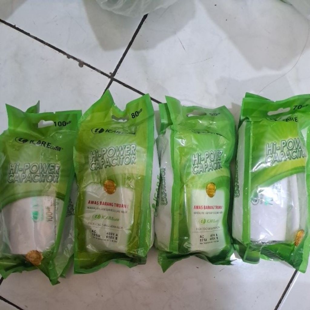 หมวกไอคาร์ 70uf/80uf/90uf/100uf 450v ตามรูปถ่าย