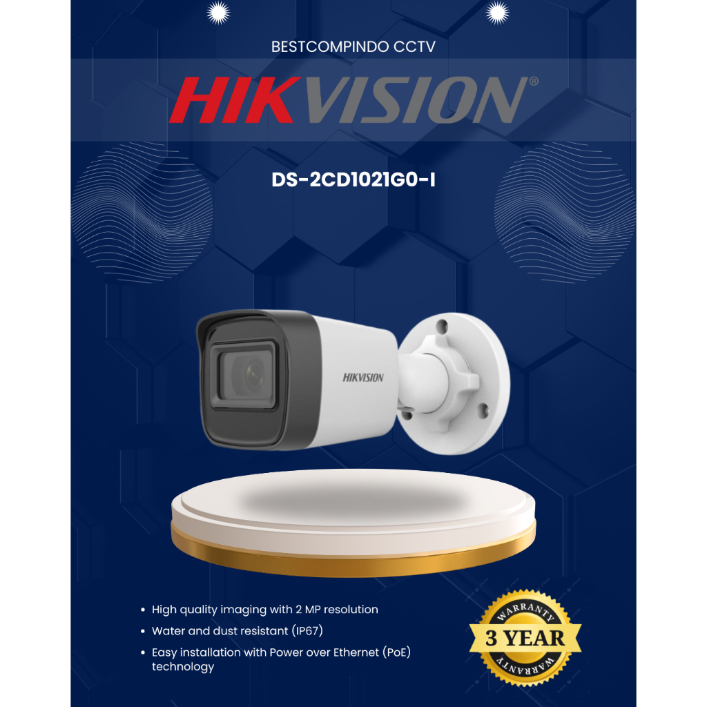 HIKVISION DS-2CD1021G0-I กล้อง IP ภายนอก 2MP | กล้อง HIKVISION OUTDOOR | กล้องวงจรปิด HIKVISION