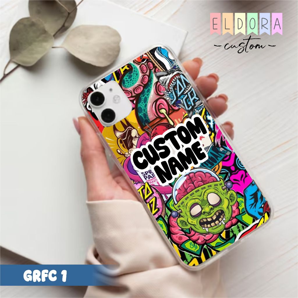[SOFTCASE] GRAFFITI CASE TRANSPARENT I-PHONE XR XS 11 11 pro 11 pro max 12 pro max 13 pro 14 14 pro 
