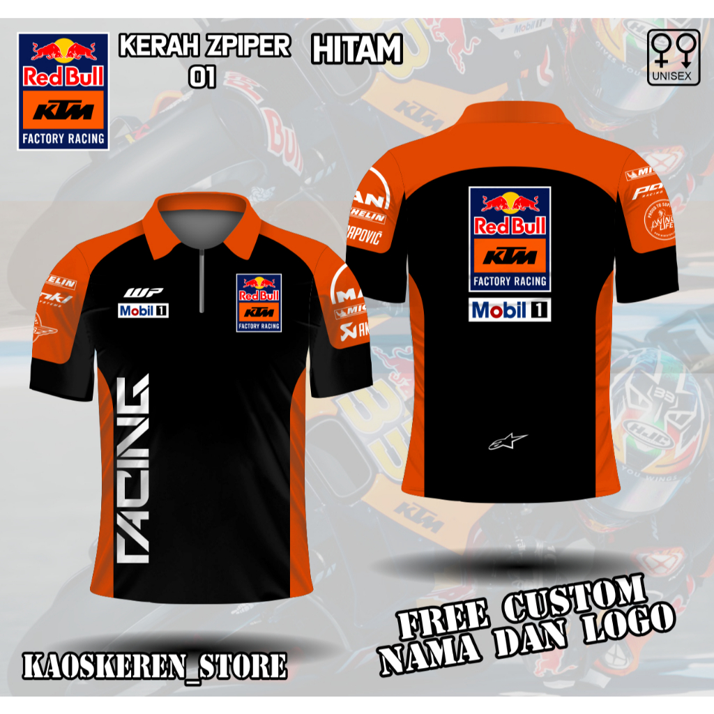 ทีม MotoGP เสื้อแข่ง KTM คอซิป เสื้อ MotoGP redbull เสื้อ MotoGP KTM เสื้อแข่ง
