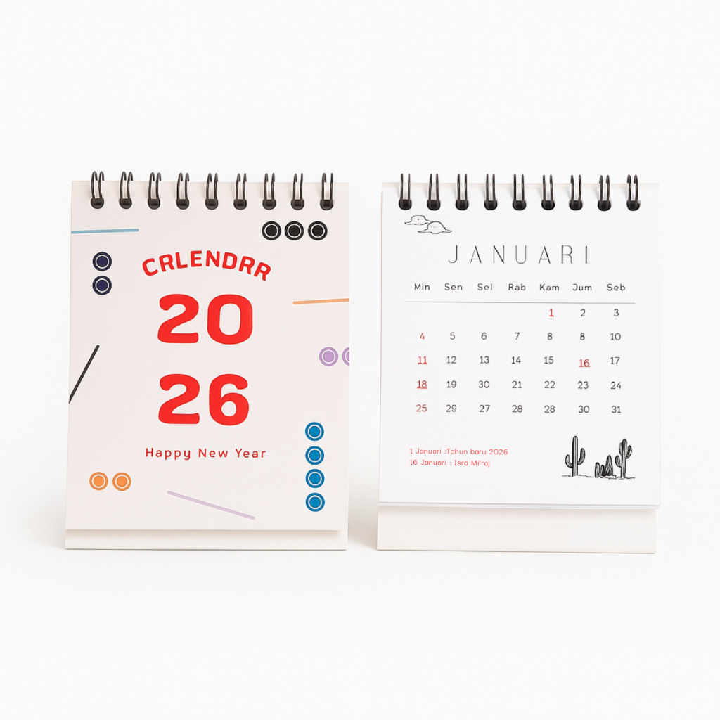 CALENDAR 2026 / DESK CALENDAR / MINI CALENDAR / AESTHETIC CALENDAR 2026 CALENDAR