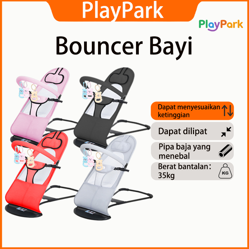 PlayPark Baby Bouncer เก้าอี้พับอัตโนมัติ Baby Swing 0-3 ปีทารกแรกเกิด Bouncer ของขวัญ Swing เก้าอี้