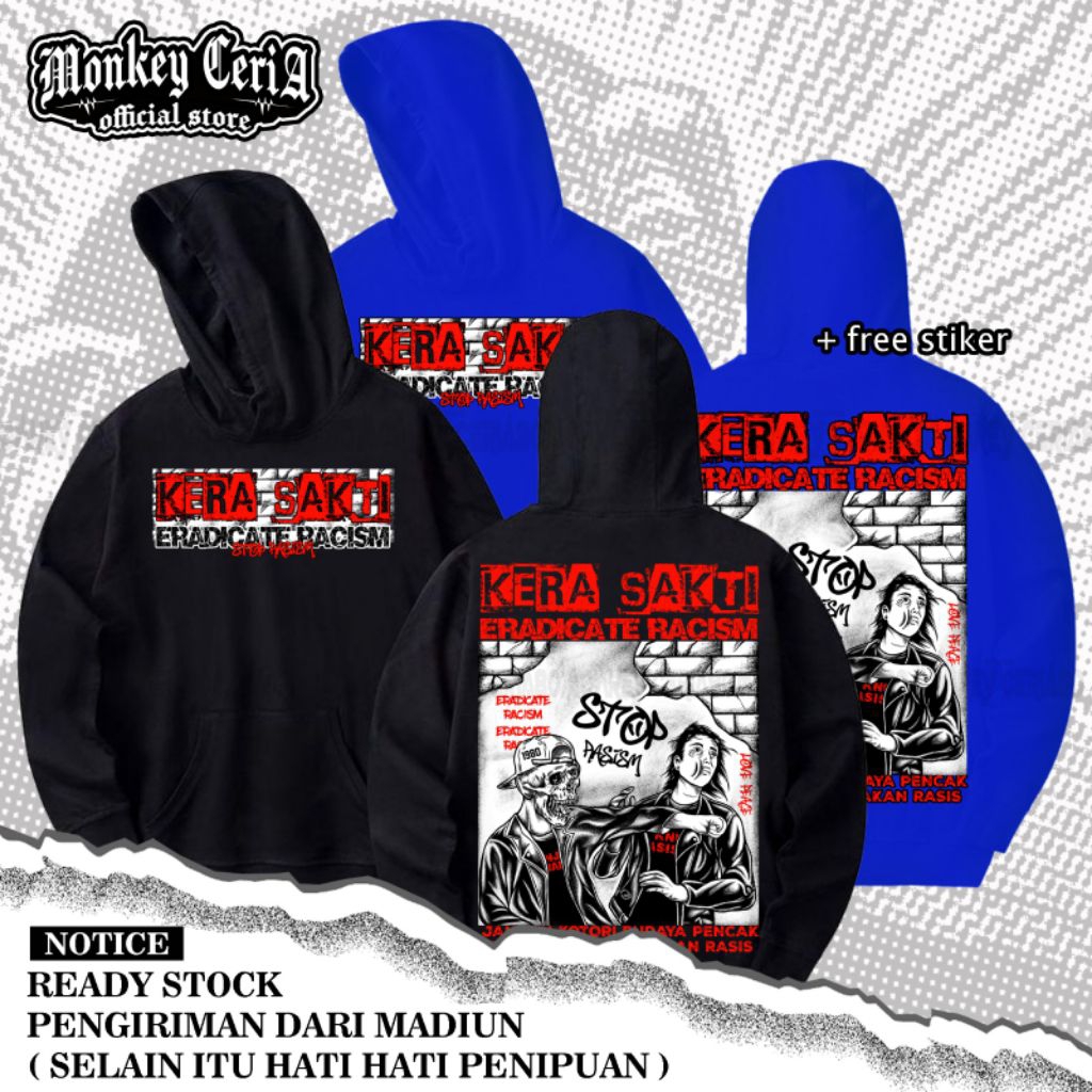 Monkey sakti eradicate Ragism Hoodie Jacket / MC 111