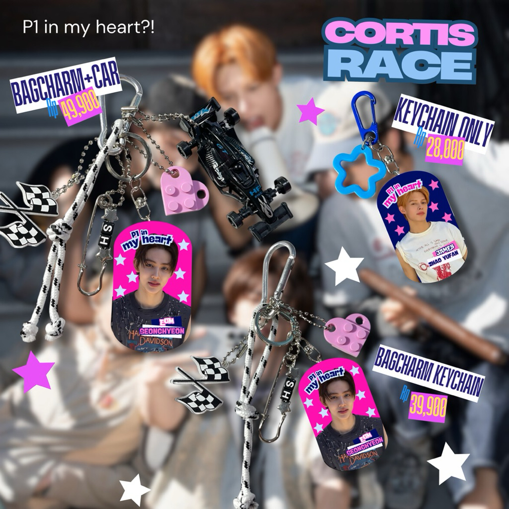 CORTIS RACE BAGCHARM KEYCHAIN F1 MILKYPURPLEE