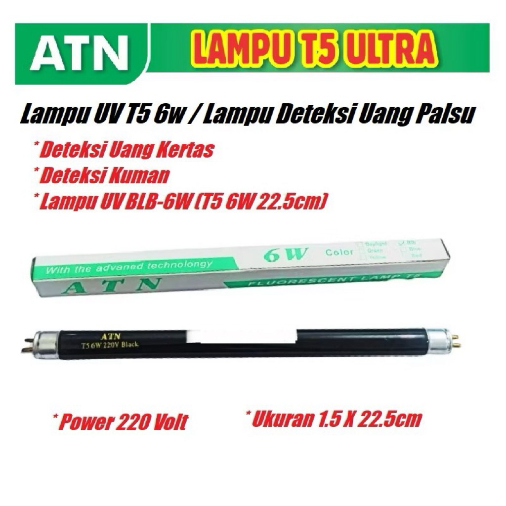 UV MONEY DETECTOR LAMP T5 REFILL 6W/8W COUNTERFIT MONEY DETECTOR LAMP