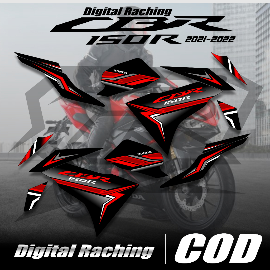 CBR 150 R New Graphic Striping / Honda CBR K45R ใหม่ 150 2021 สติ๊กเกอร์มอเตอร์ไซค์ดีไซน์การเปลี่ยนแปลงที่เรียบง่าย