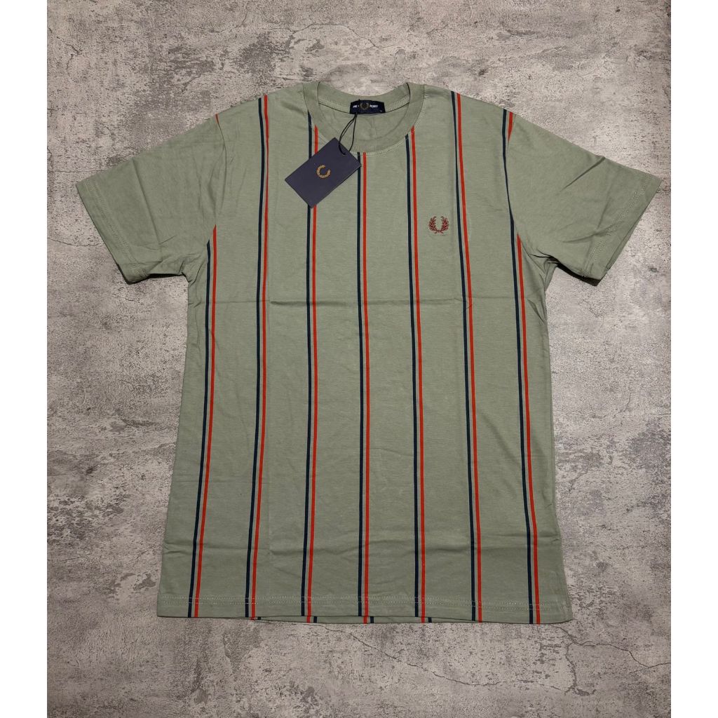 FP Romanian Premium Strip Branded T-Shirt// Fred Strip Line Branded T-Shirt//เสื้อยืดแบรนด์ผู้ชาย//เ
