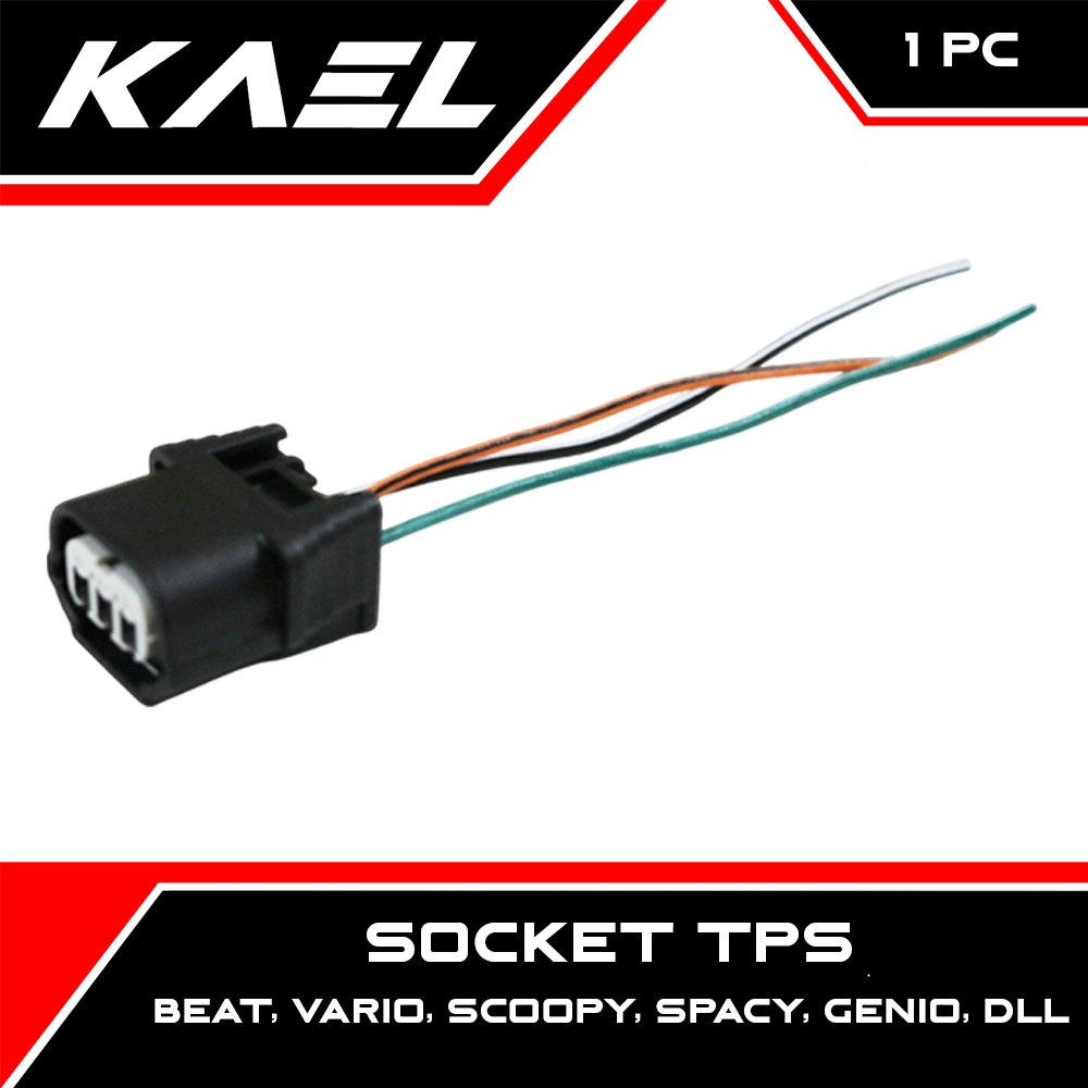 TPS Socket Beat & Vario & Scoopy & Spacy & Genio 3 Cable Socket Pin Sensor 3Pin