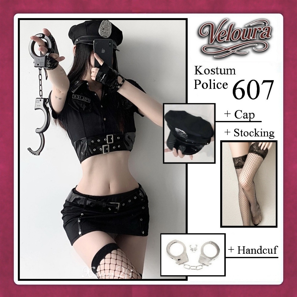 ชุดคอสเพลย์ เวโลอุระ / เสื้อผ้าผู้หญิงบิกินี่ กลางคืน สโมสร ตํารวจ ตํารวจ ตํารวจธีมตํารวจ - 607