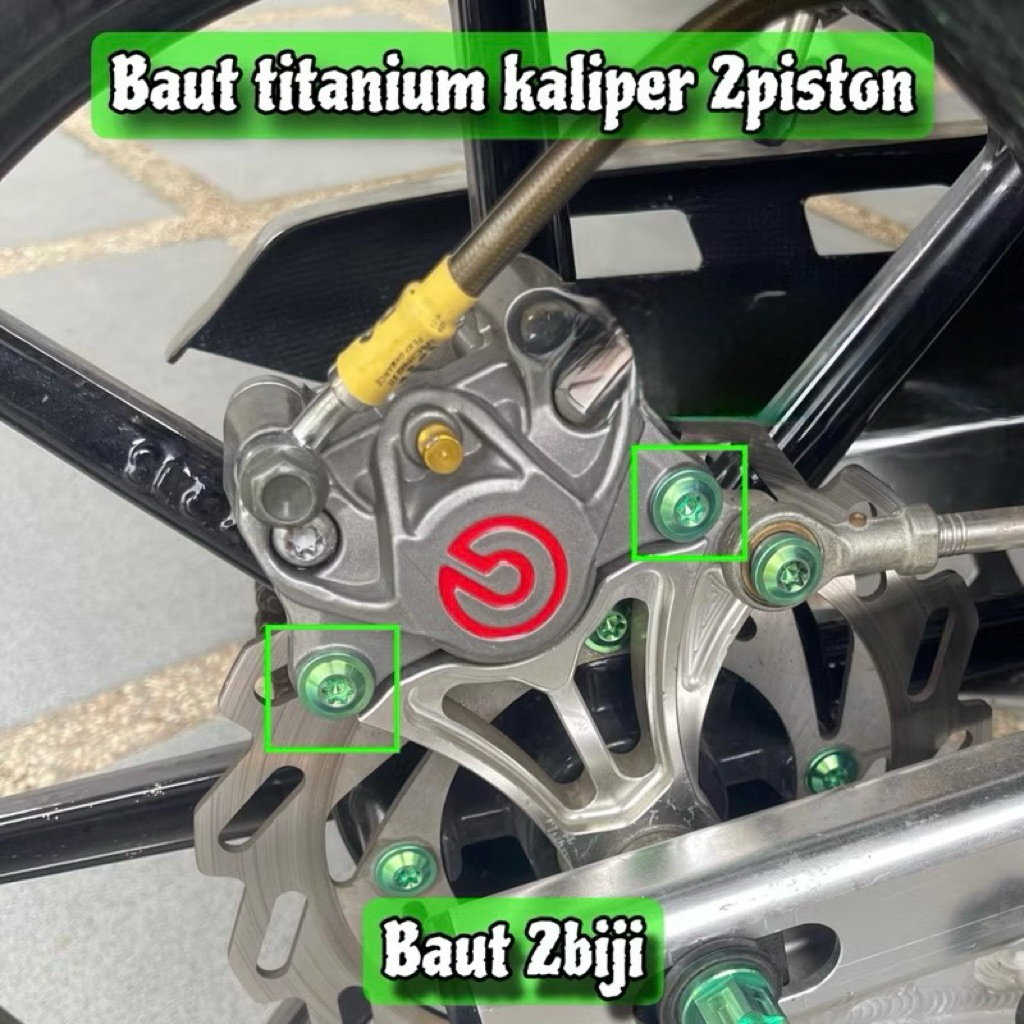 Brembo 2P Caliper Titanium Bolts Caliper to original Titanium Vietnam Bracket