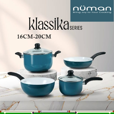 Niko Numan Y9-005 กระทะฝาแก้ว Klassika 20 ซม. พร้อมฝาปิด Non-Stick BPA Free PFOA ฟรี