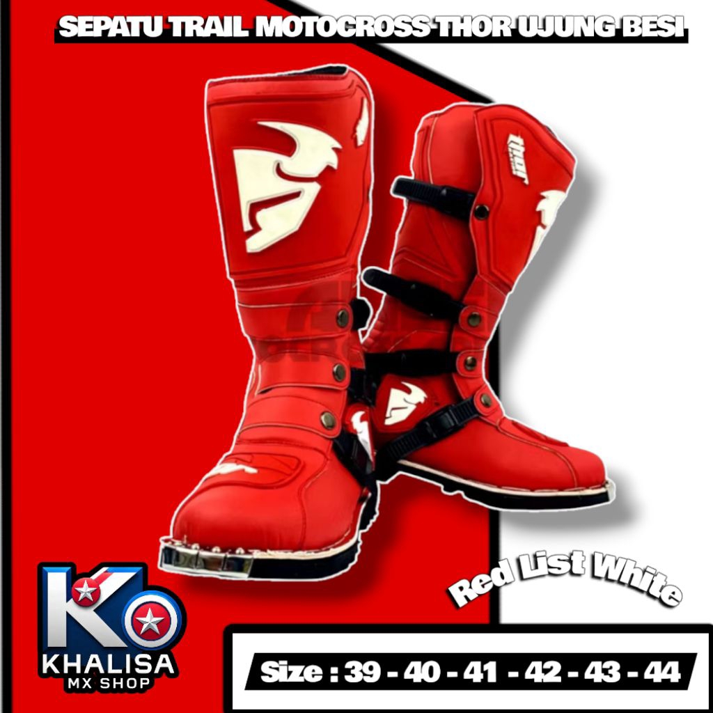 รองเท้า/รองเท้าบูทวิบากเทรลเหล็ก/รองเท้าบูท trabass adventure หรือ racing Enduro thor-002