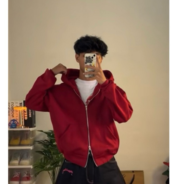 VINTAGECLUB DOUBLE ZIPPER BOXY HOODIE | ZIPPER HOODIE BOXY