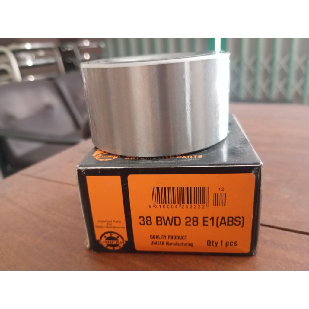 แบริ่งล้อด้านหน้า 100% ORIGINAL UNIFAR BEARING 38 BWD 28 E1 ABS FW RUSH L, TERRIOS, XENIA, VELOS