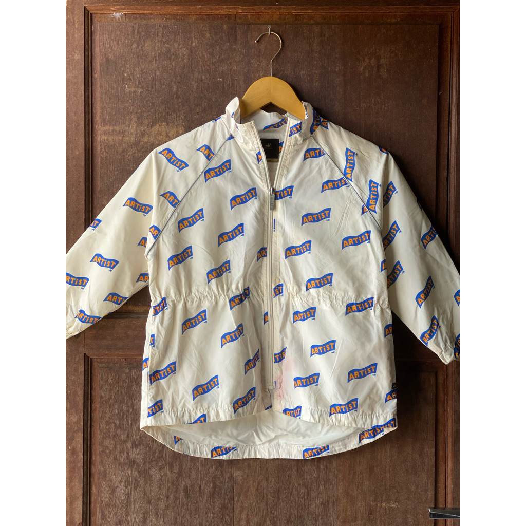 PRELOVED PL branded MoiMoln เสื้อแจ็คเก็ตร่มชูชีพพิมพ์ลายสําหรับเด็ก ขนาด 130 7T 8T 9T