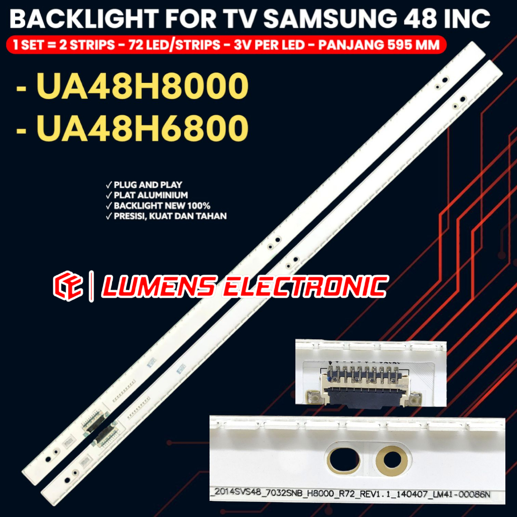 SAMSUNG 48 INCH TV BACKLIGHT UA48H8000 UA48H6800 48H8000 48H6800 BL LED 48H UA-48H8000 UA-48H6800