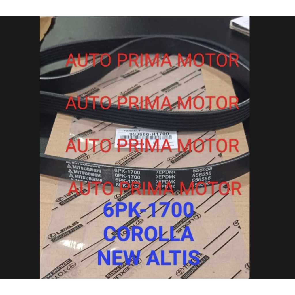 FAN VAN V BELT FAN STRAP 6PK1700 COROLLA NEW ALTIS 6PK-1700