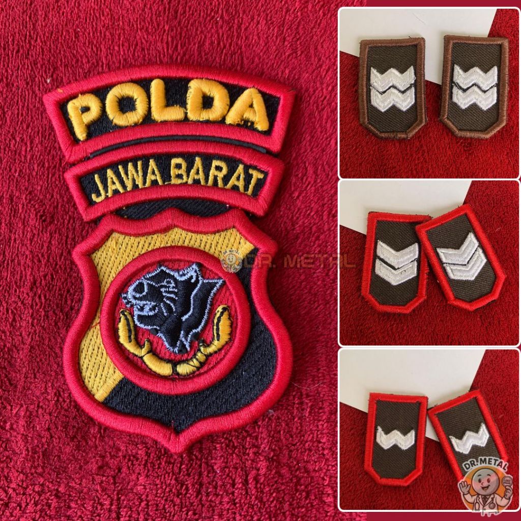 โลโก้ตํารวจดิจิตอลปัก West Java West Java ปัก Rank Patch หนาด้ายคุณภาพพรีเมี่ยมที่แข็งแกร่ง