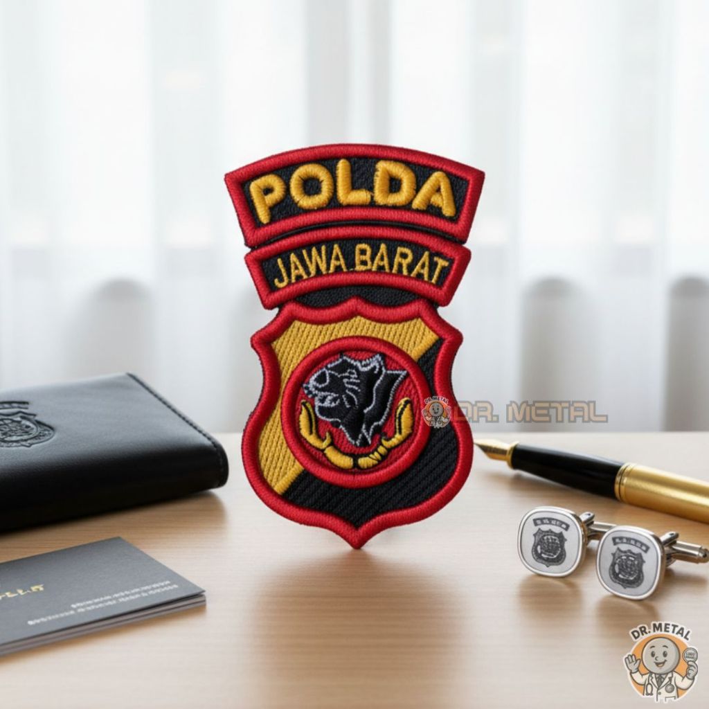 JABAR Police Logo เย็บปักถักร้อย Digital Patch นูนหนา Strong Rank เย็บปักถักร้อยคุณภาพระดับพรีเมียม