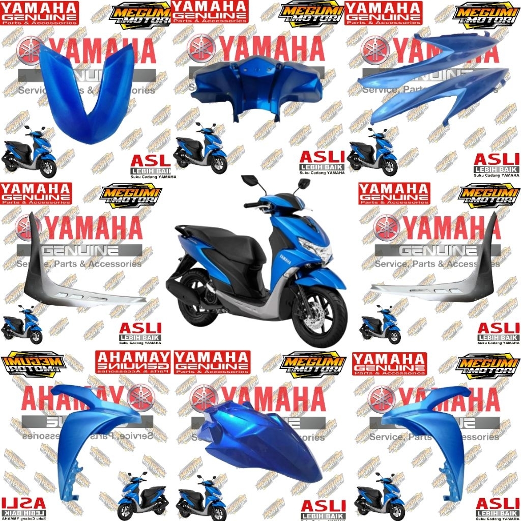 FREEGO FREE GO 125 SMOOTH BODY COVER METALLIC BLUE 2019 ORIGINAL YAMAHA (B5D) VARIANT