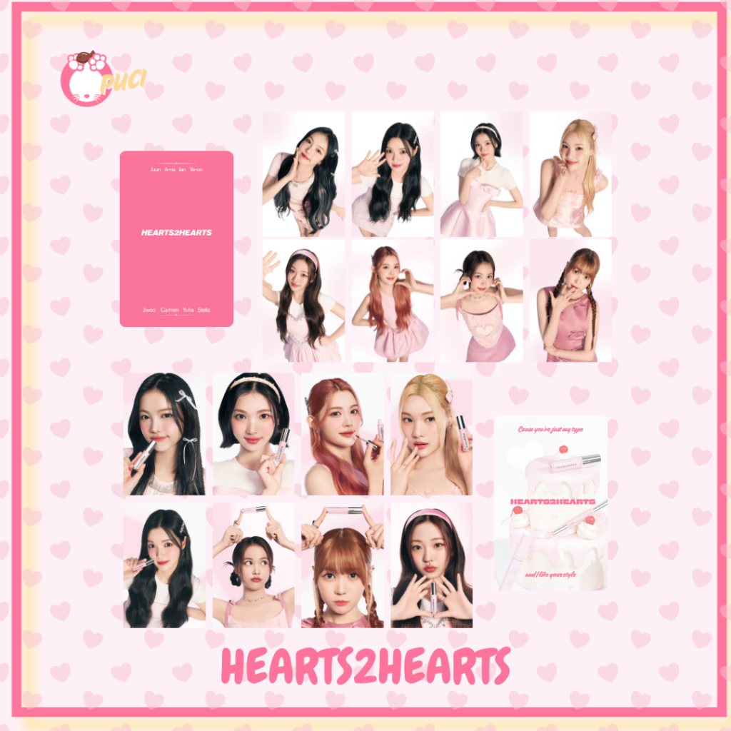 [UNOFFICIAL] 8PCS HEARTS2HEARTS H2H x BAREBLISS BNB PHOTOCARD