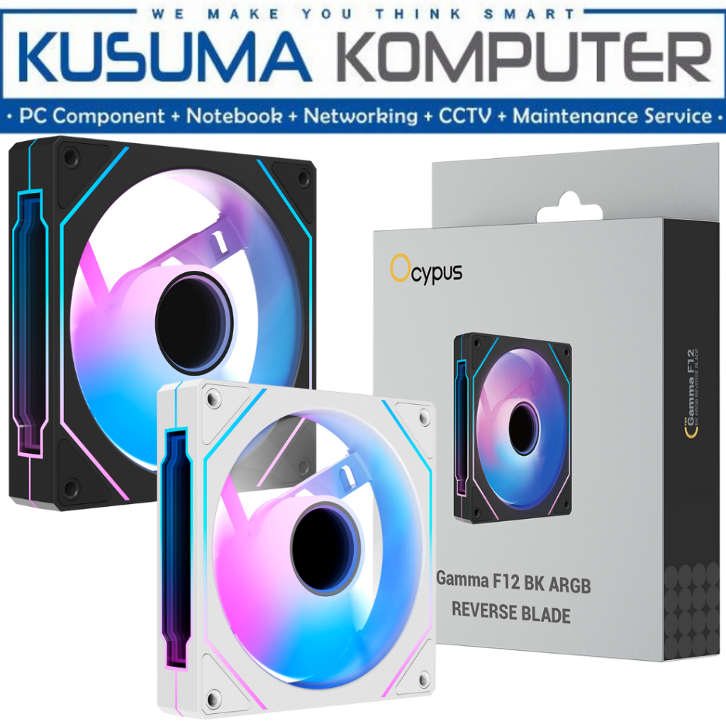 Ocypus Gamma F12 ARGB REVERSE สีดําสีขาว