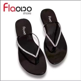 Sandal Flade Diamond Permata Blink/Sandal Tali Cristal/Sandal Japit Polos Wanita Kekinian/Sandal Teplek Wanita Kekinia